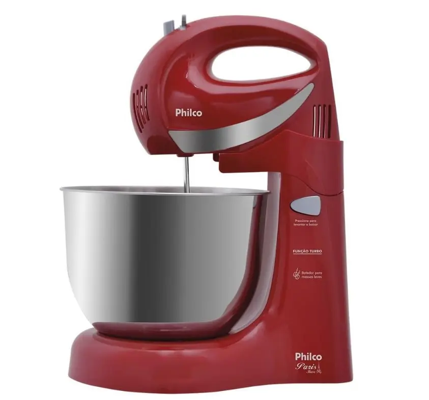 BATEDEIRA PHILCO PARIS INOX VERMELHA 103402005 220V