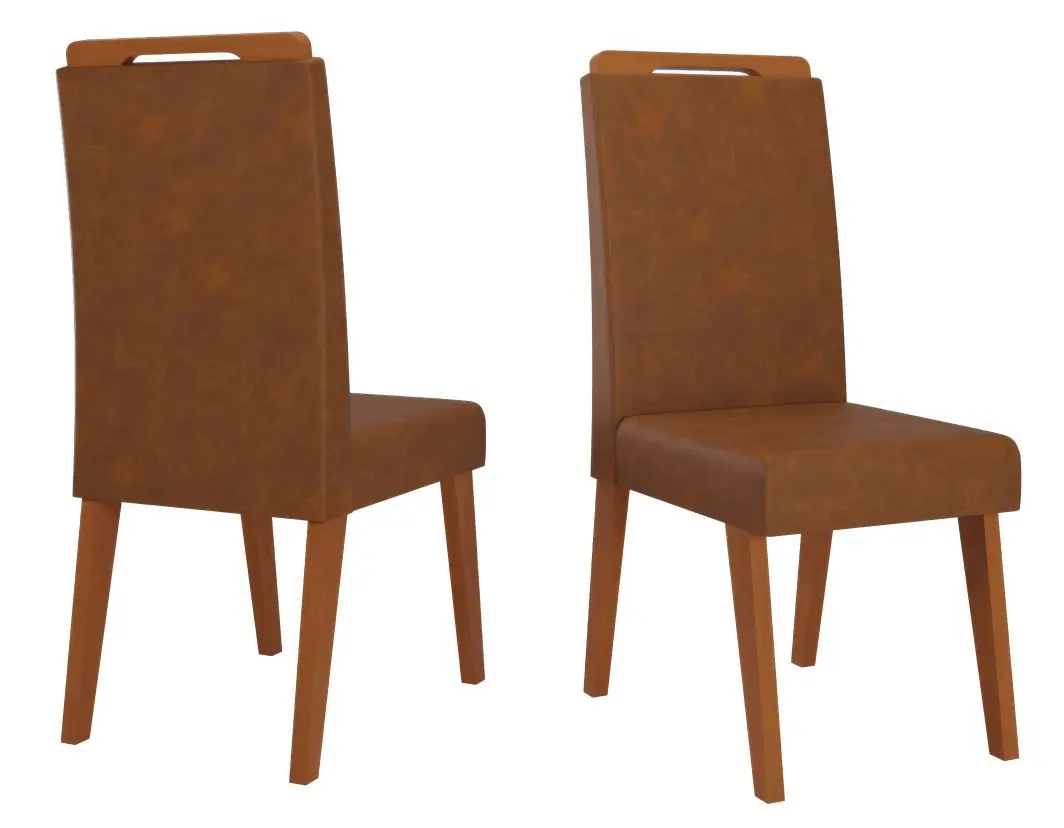 CADEIRA VIERO LOTUS PES DE MADEIRA NATURAL CORINO DURANGO