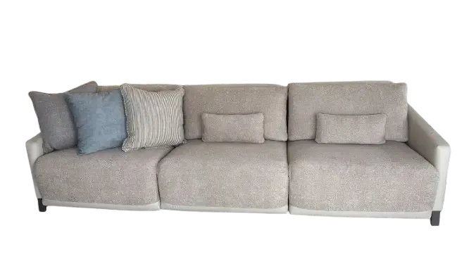 ESTOFADO ENELE DON ELETRICO COURO E LINHO 2.88MT(BL)