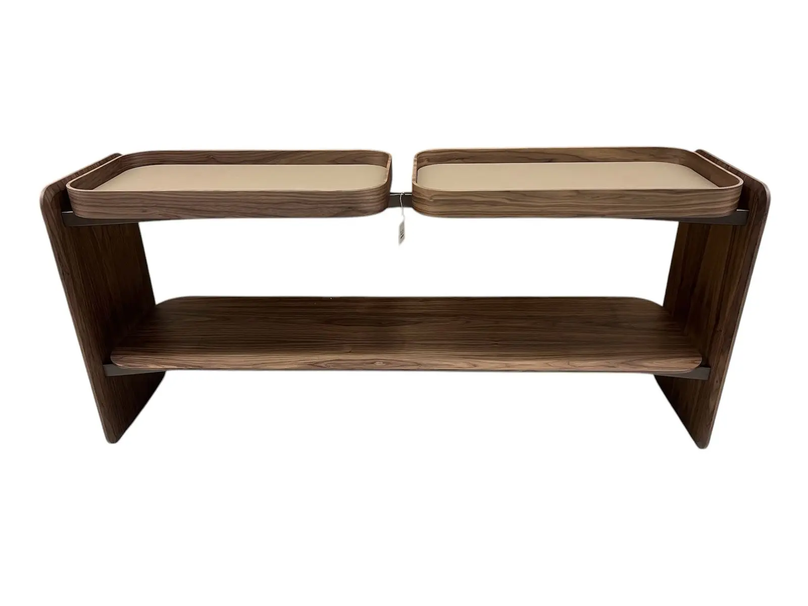 APARADOR BONTE VASSOIO NOGUEIRA COURO BEGE CORTEM 1.80MT(BL)