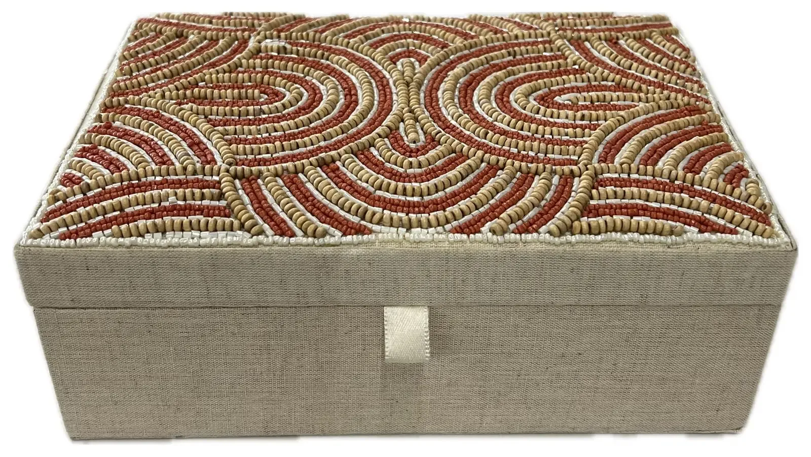 CAIXA ENTRECASA RETANGULAR BORDADO CORAL 23114(BL