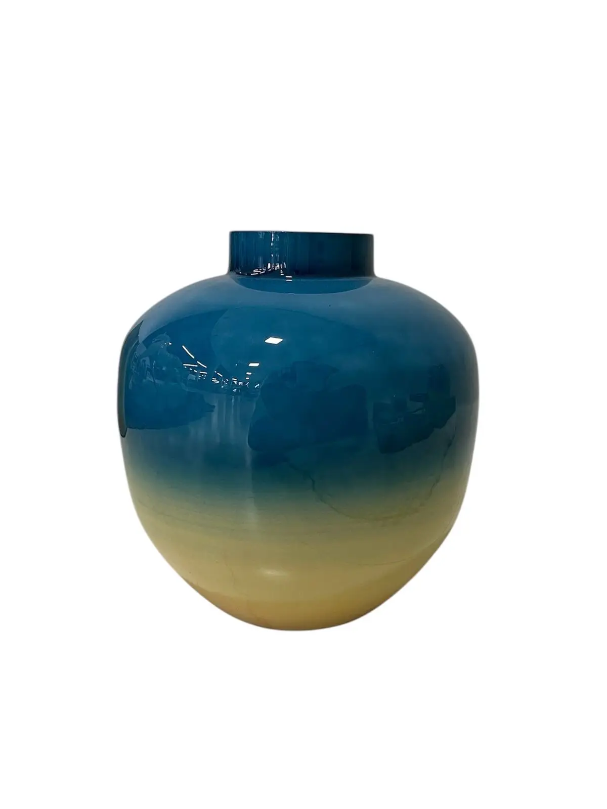 VASO ENTRECASA BOLA METAL DEGRADE AZUL P 22512(BL)