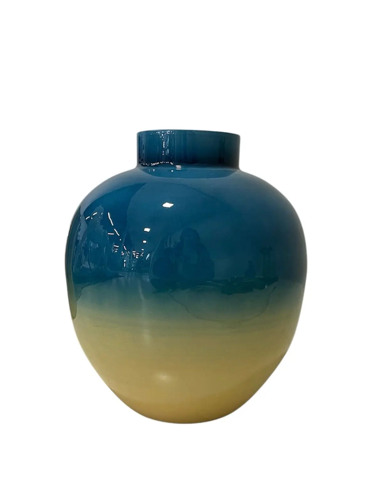 VASO ENTRECASA BOLA METAL DEGRADE AZUL M 22513(BL)