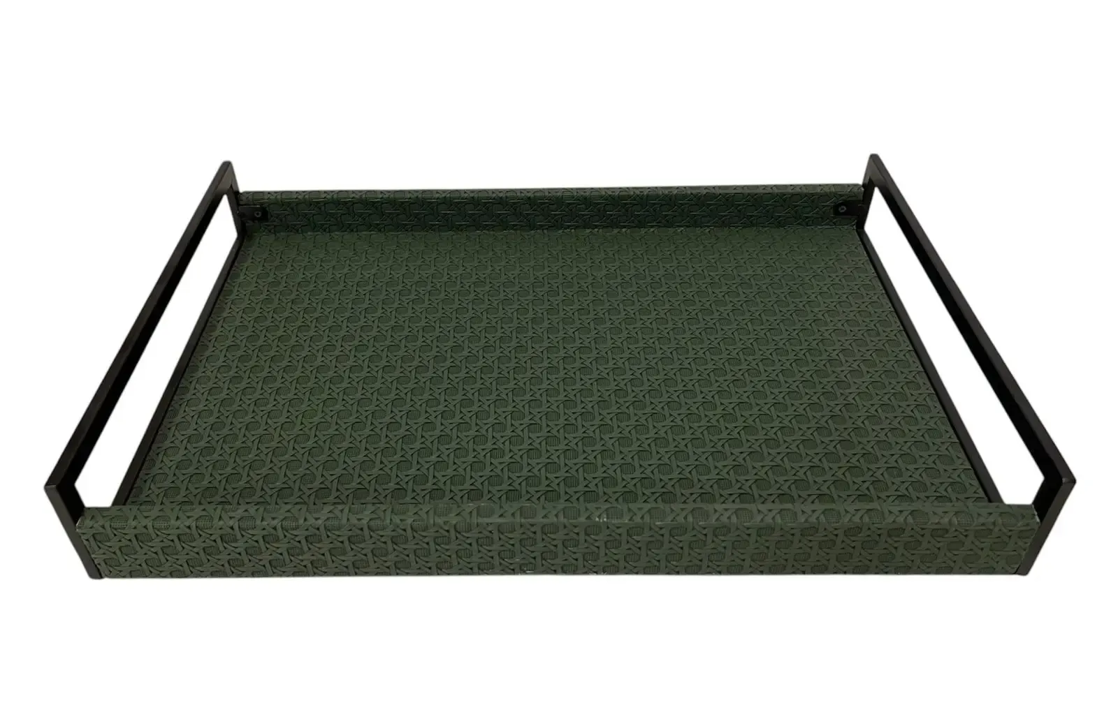 BANDEJA ENTRECASA RETANGULAR PALHA MDF VERDE M 23199(BL)