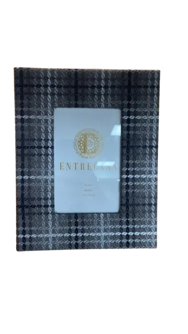 PORTA RETRATO ENTRECASA RETANGULAR TRANCAS CINZA P 23531(BL)