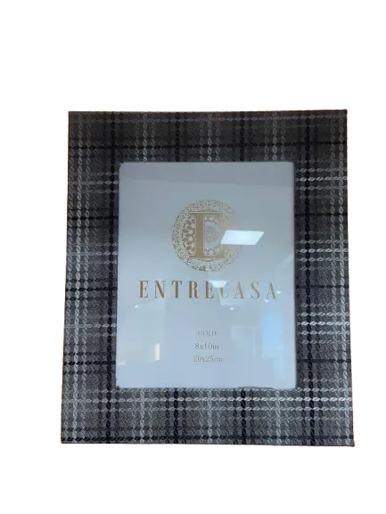 PORTA RETRATO ENTRECASA RETANGULAR TRANCAS CINZA G 23533(BL)