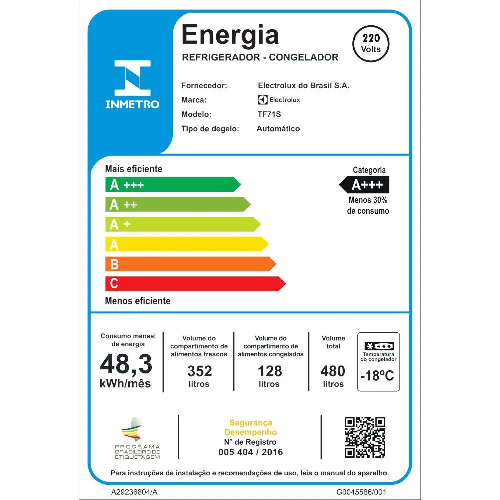 REFRIGERADOR ELECTROLUX TF71S 480L FROST FREE INOX 220V 4