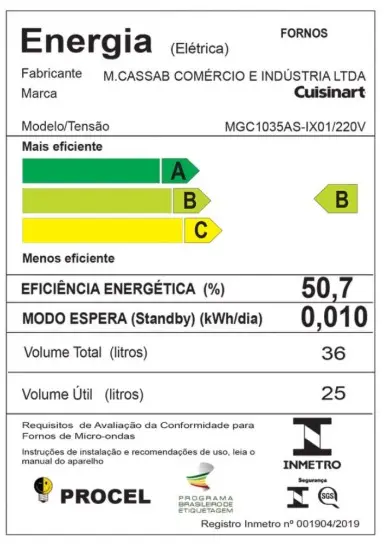 FORNO EMBUTIR ELETRICO CUISINART 60CM(BL) 3