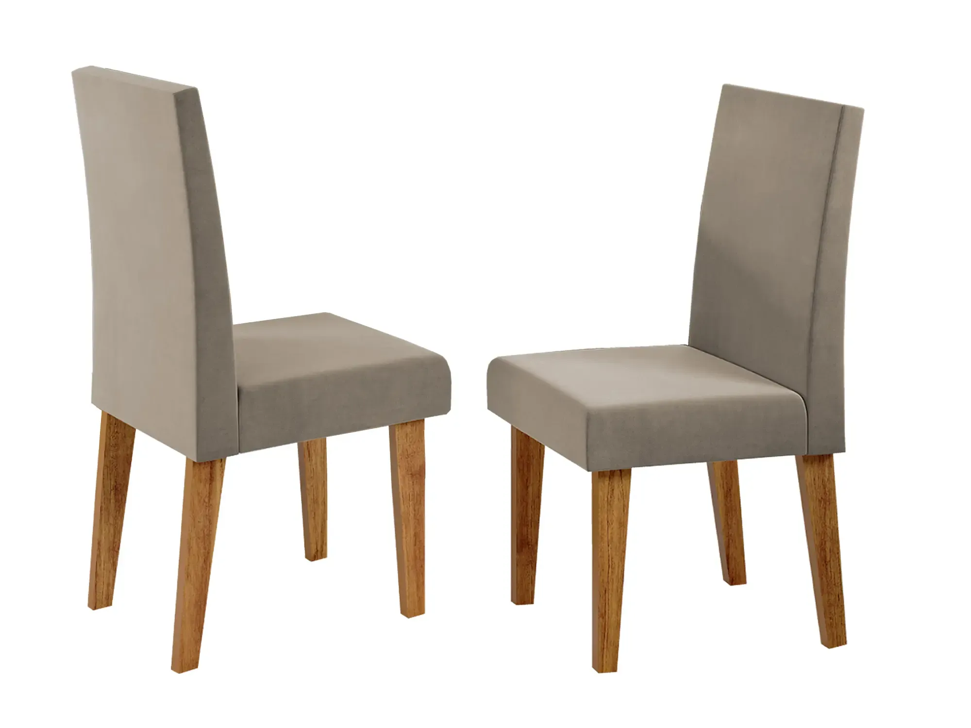 CADEIRA VIERO VENUS MDF MEL/VELUDO PEROLA