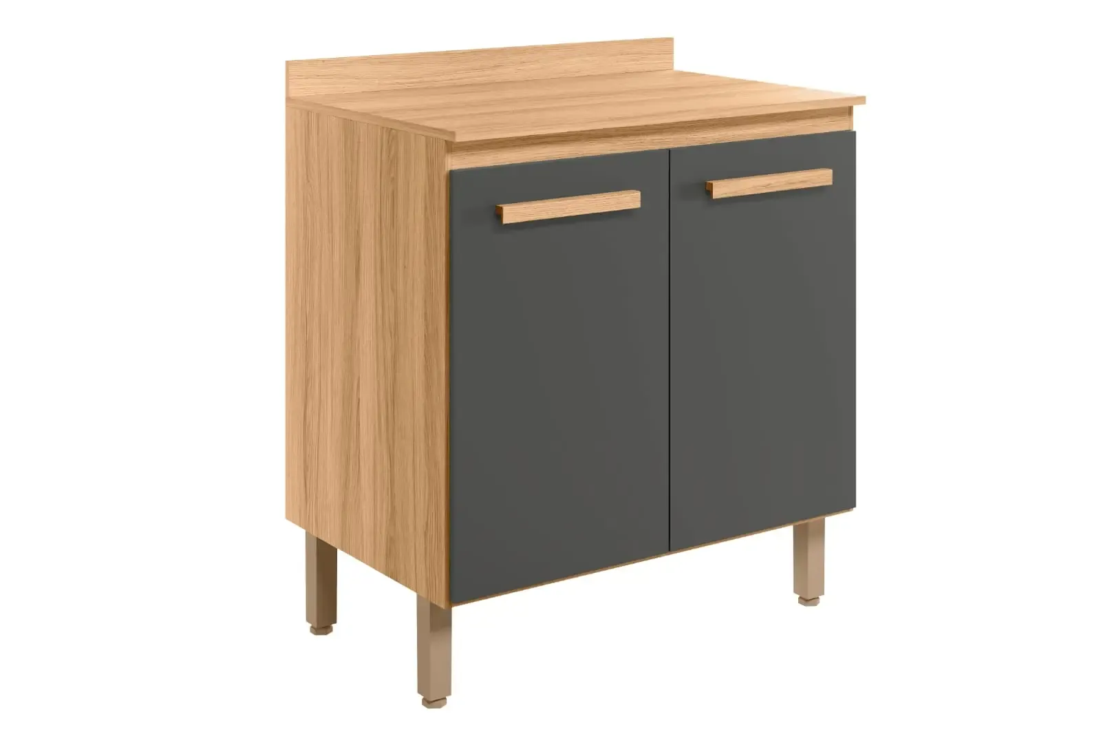 BALCAO NICIOLI INTENZA MDP 0.80CM 2PT C/TAMPO 16986-307 FREIJO/CHUMBO