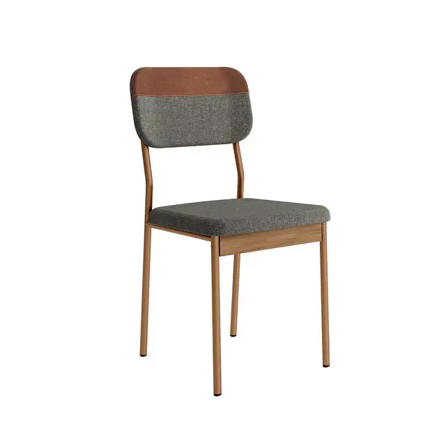 CADEIRA CARRARO VALLE 1755 LINHO GRAFITE/ROSE