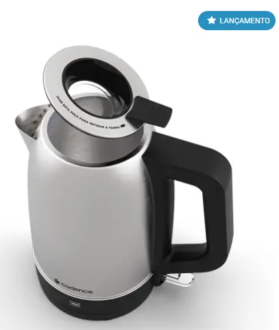 CHALEIRA ELETRICA CADENCE CEL810-220 1.7LT PURE INOX 220V 3