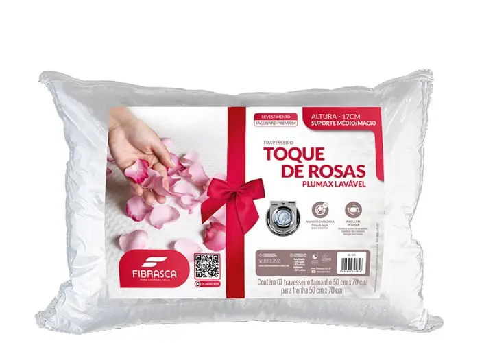 TRAVESSEIRO FIBRASCA 4585 TOQUE ROSA PLUMAX(BL)