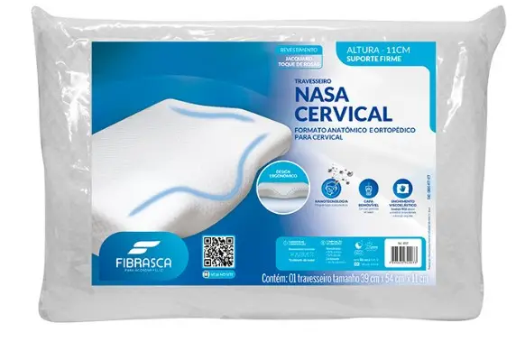 TRAVESSEIRO FIBRASCA 4007 NASA CERVICAL HIPOALERGENICO(BL)