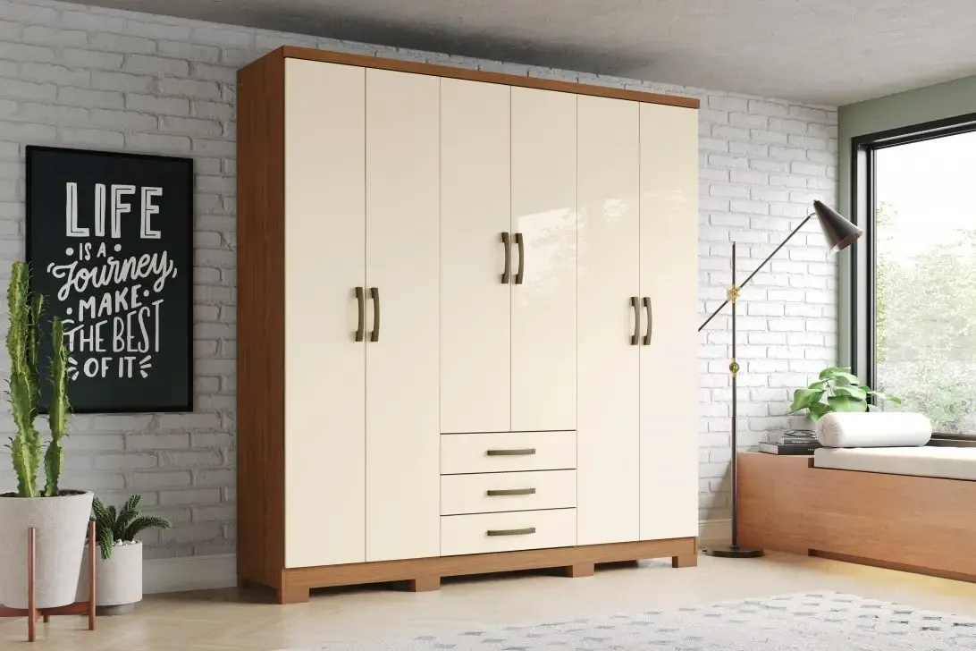 ROUP. HENN CAJU 6PT MDP DA136-127 NATURE/OFF WHITE 1.80LX2.00A