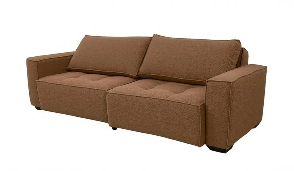 ESTOFADO OPENLINE 2L CAPRI 2.30MT BOUCLE MARROM 2