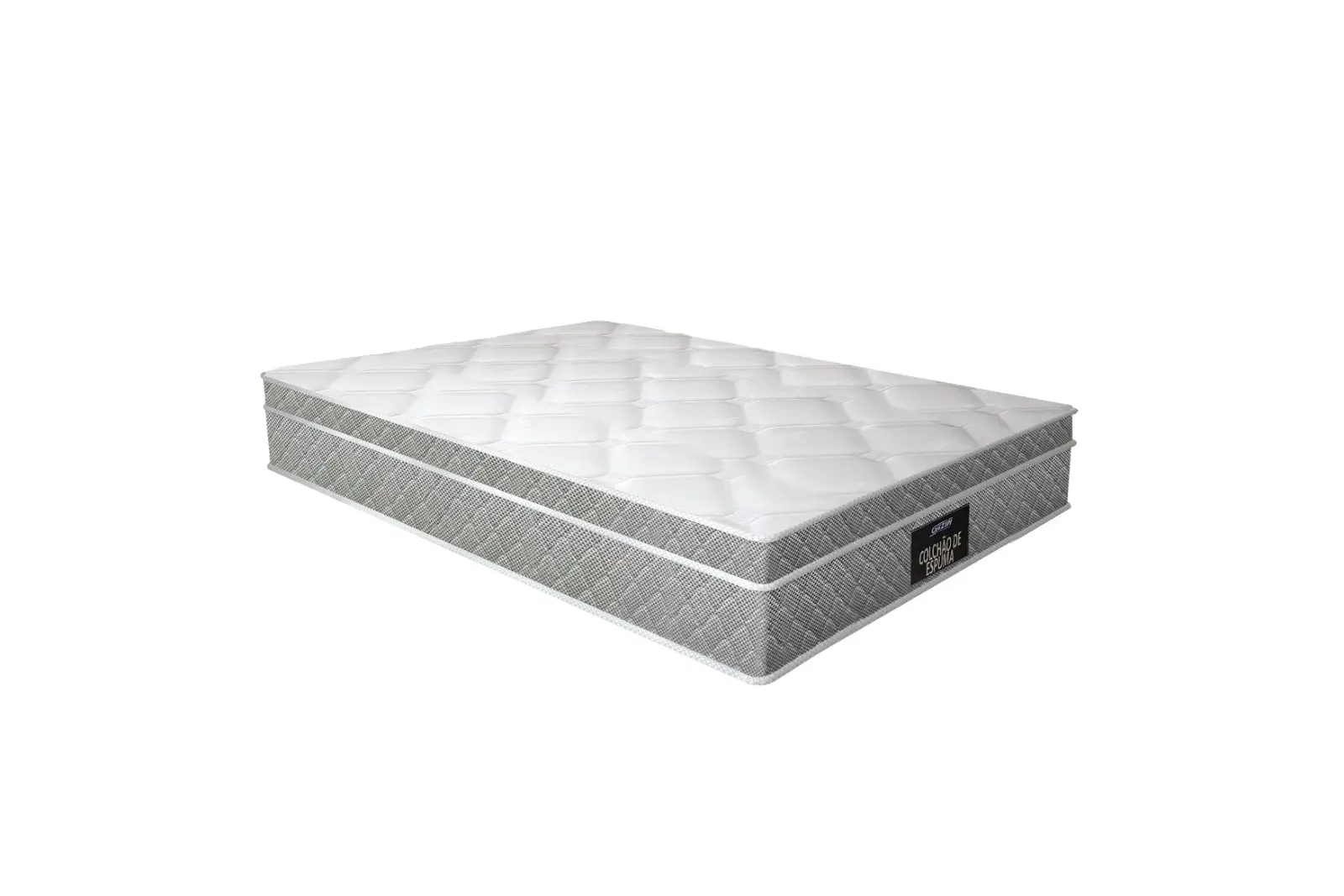 COLCHAO GAZIN CONFORT LUXO MEDIUM MALHA D33 138X188X026 BRANCO/CHUMBO MESCLADO