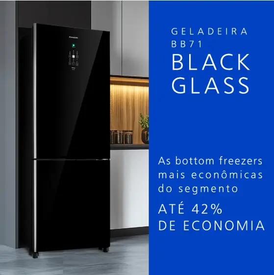 REFRIGERADOR PANASONIC NR-BB71GVFBB 480LT FROST FREE INVERTER PRETA 220V 6
