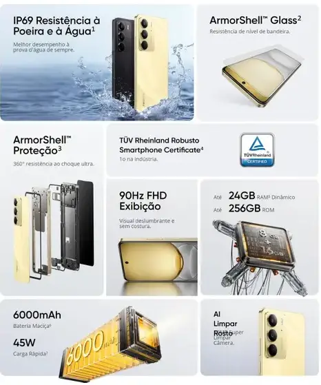 CELULAR REALME C75 8/256GB 4G LIGHTNING GOLD