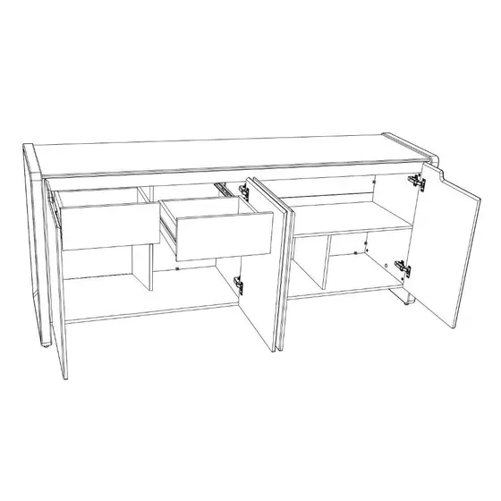 BUFFET PROVINCIA BRISTOL OFF WHITE 1.80(BL) 2