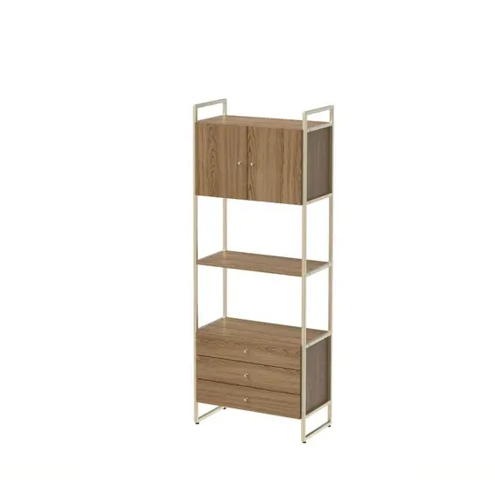 ESTANTE PROVINCIA  VOSS 0.75 GAVETA FREIJO/CHAMPANHE(BL)