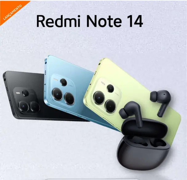 CELULAR XIAOMI REDMI NOTE 14 256GB PRETO + FONE TWS