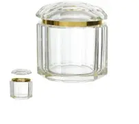 CAIXA FLORARTE CRISTAL TRANSPARENTE DOURADO M 82946001(BL)