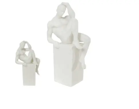 ESCULTURA HOMEM FLORARTE POLIRESINA BRANCO 87551001(BL)