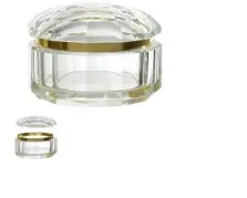 CAIXA FLORARTE CRISTAL TRANSPARENTE DOURADO P 82943001(BL)