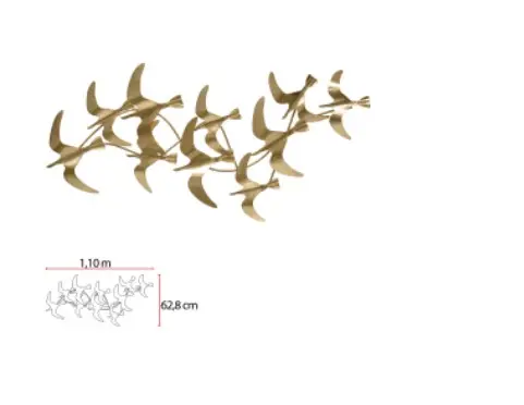 QUADRO FLORARTE 96871001 PLATES BRANCO DOURADO (BL)