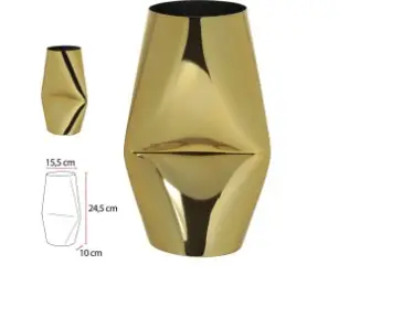 VASO FLORARTE ACO INOX DOURADO 52766001(BL)