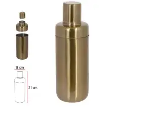 COQUETELEIRA FLORARTE ACO INOX DOURADO 52451001(BL)