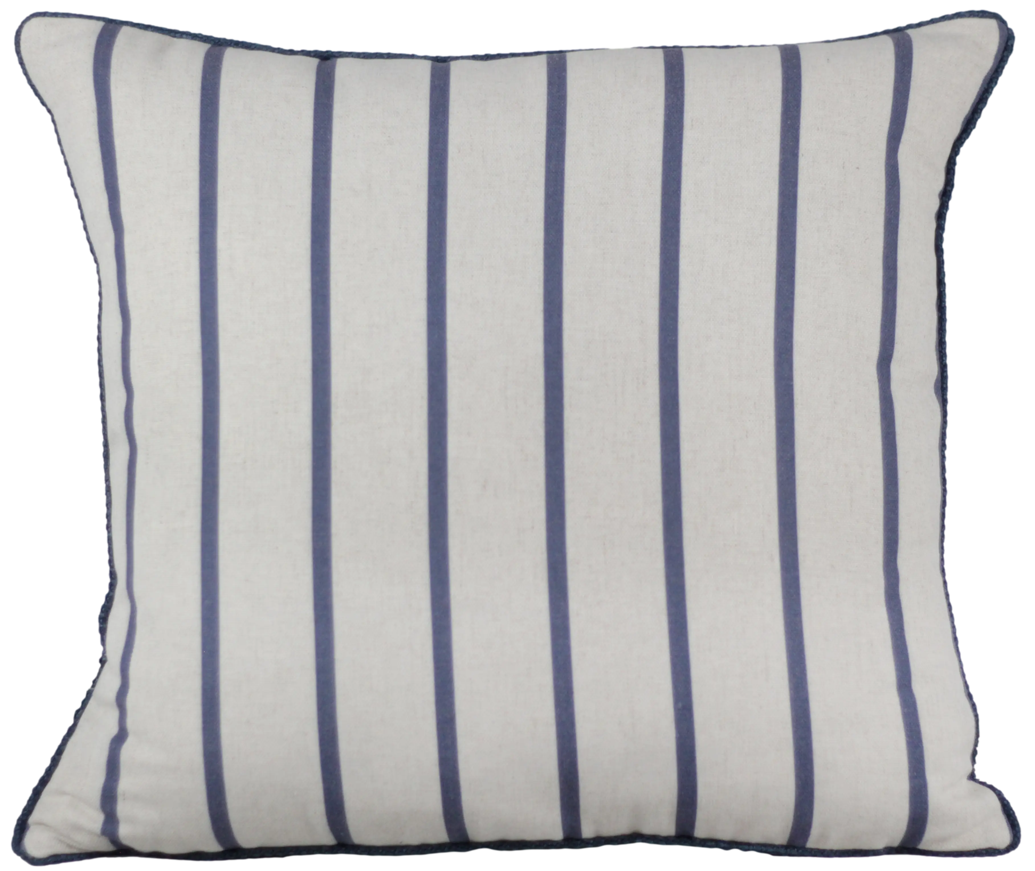 ALMOFADA DECORTEXTIL 424-92 LINHO CRU ESTAMPA LISTRAS CORDA AZUL(BL)