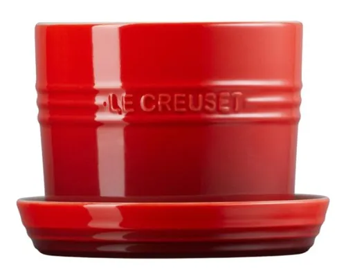 VASO PARA ERVAS LE CREUSET COM BANDEJA 14CM VERMELHO(BL)