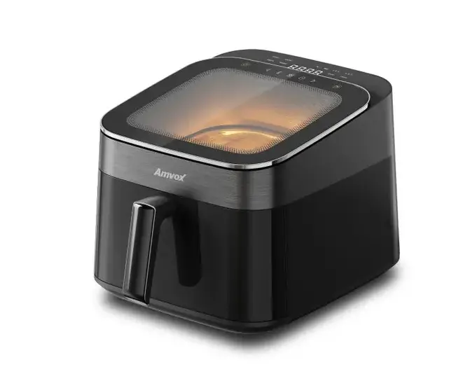 FRITADEIRA ELETRICA AMVOX AIR FRY 6,5LT VISOR ARF1465 TURBO BLACK
