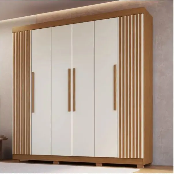 ROUP. FAIMEC DALLAS MDF 6PT RIPADO FREIJO/OFF WITHE 2.40LX2.35A