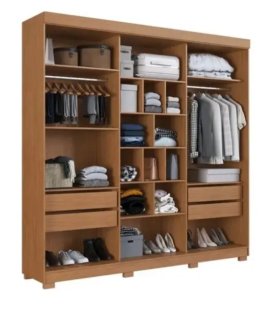 ROUP. FAIMEC DALLAS MDF 6PT RIPADO FREIJO/OFF WITHE 2.40LX2.35A 3