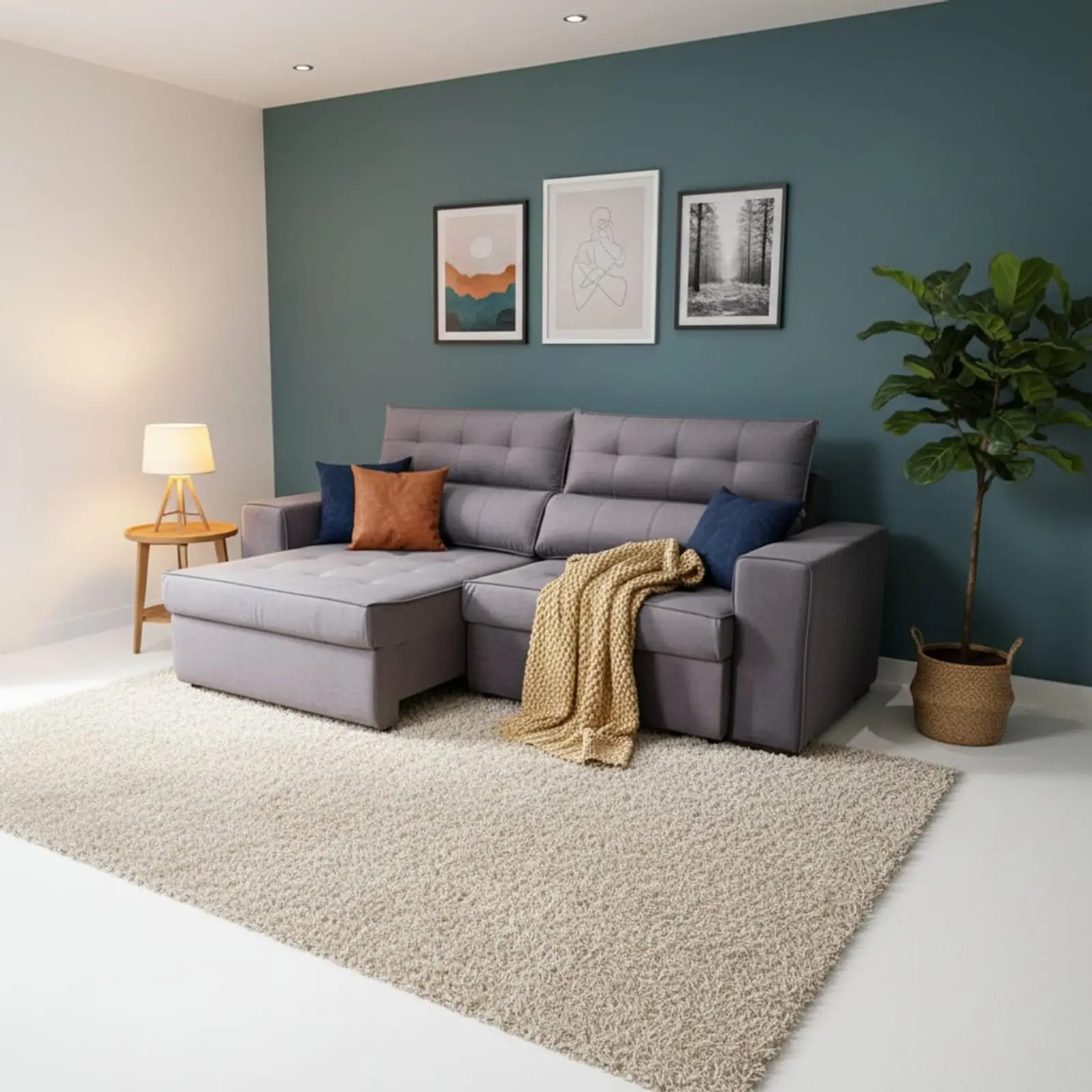 ESTOFADO BARUC AMERICAN PRIME 2.50MT  T112 SUEDE CINZA 4