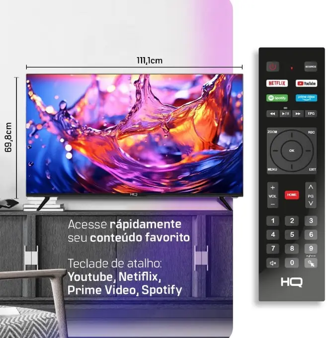 TV HQ 50" HQS50NKHM SMART ANDROID 6