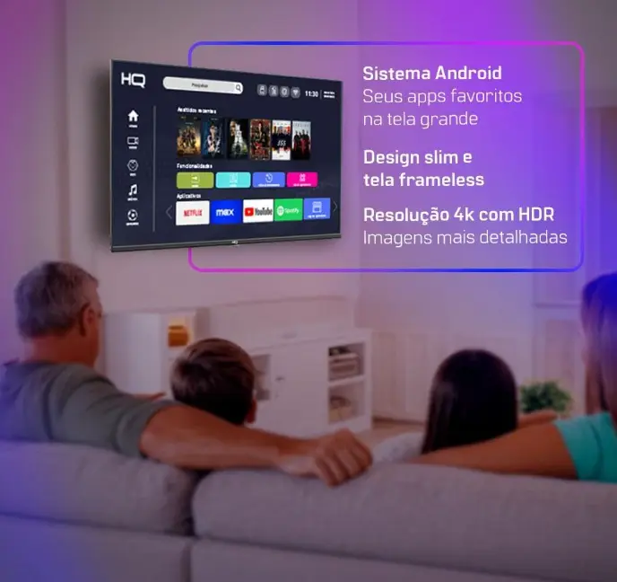 TV HQ 50" HQS50NKHM SMART ANDROID 7