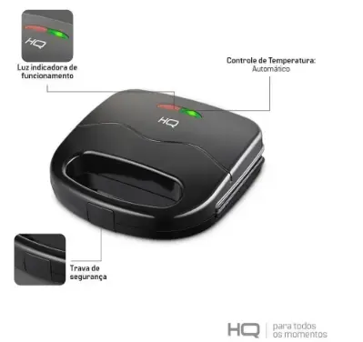 SANDUICHEIRA HQ SG003/SG004 PRETA 220V