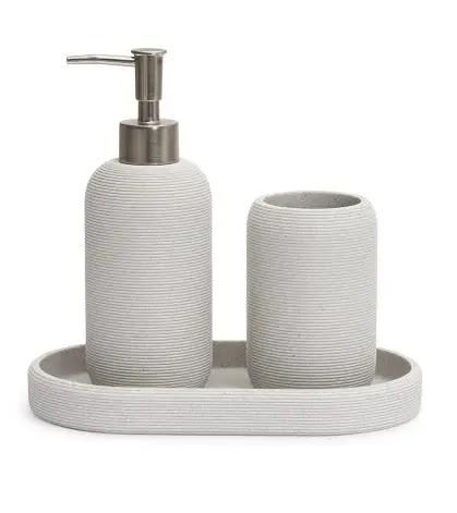 KIT BANHEIRO MART 21655 POLIRRESINA 3 PCS BRANCO(BL)