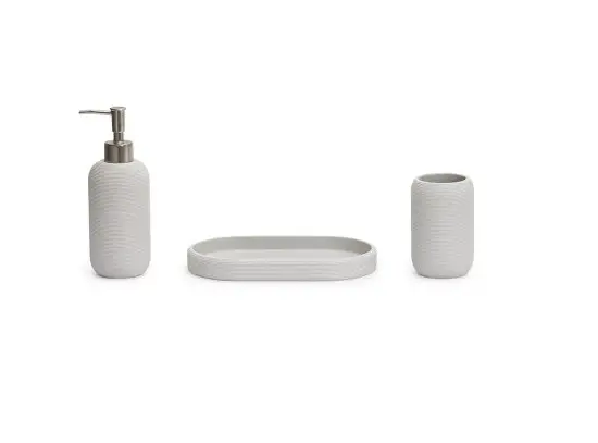 KIT BANHEIRO MART 21655 POLIRRESINA 3 PCS BRANCO(BL) 3