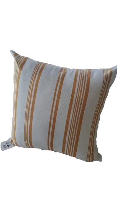 ALMOFADA 462-01 DECORTEXTIL LINHO ACQUA 0.55X0.55 LISTRAS MOSTARDA(BL)