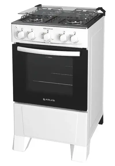 FOGAO 4B ATLAS MONACO PLUS C/ ACENDIMENTO BRANCO