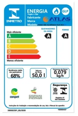 FOGAO 4B ATLAS MONACO PLUS C/ ACENDIMENTO BRANCO 2