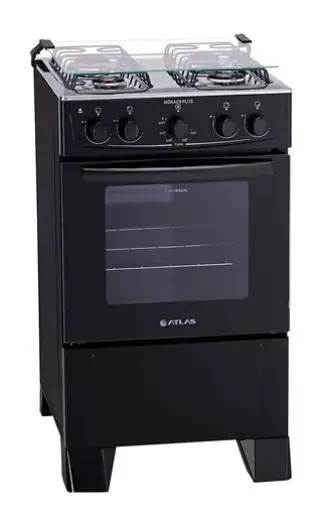 FOGAO 4B ATLAS MONACO PLUS C/ ACENDIMENTO PRETO