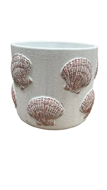 CACHEPOT FLORARTE CERAMICA CONCHA TERRACOTA 87424002(BL)