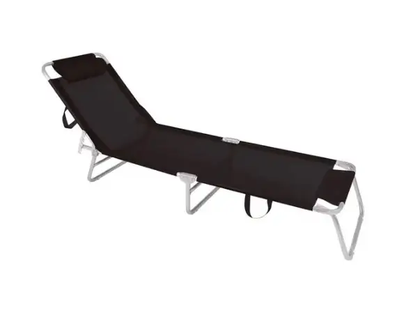 ESPREGUICADEIRA PRAIA MOR 2705 ALUMINIO PRETO