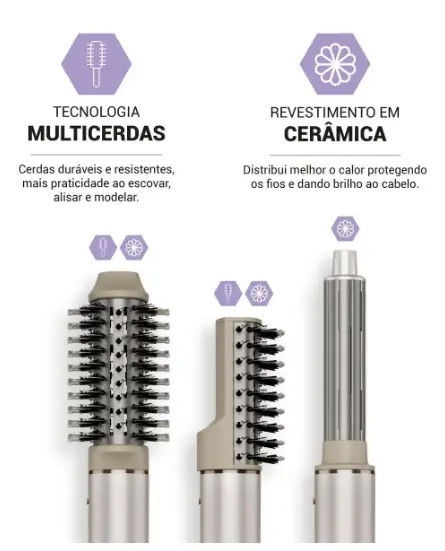 SECADOR CABELO PHILCO PSC3500 BOBRAVEL 4 EM 1 1.450W 6